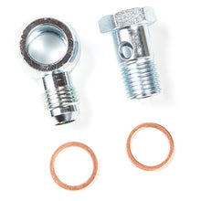 Load image into Gallery viewer, ATP Steel Banjo Fitting 14mm Hole -6AN Male Flare Fitting Kit -  Long Nose Version (1/2in longer)