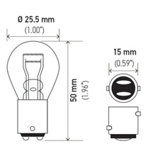 Load image into Gallery viewer, Hella Bulb 1157 12V 27/8W BAY15d S8 - GTR Auto