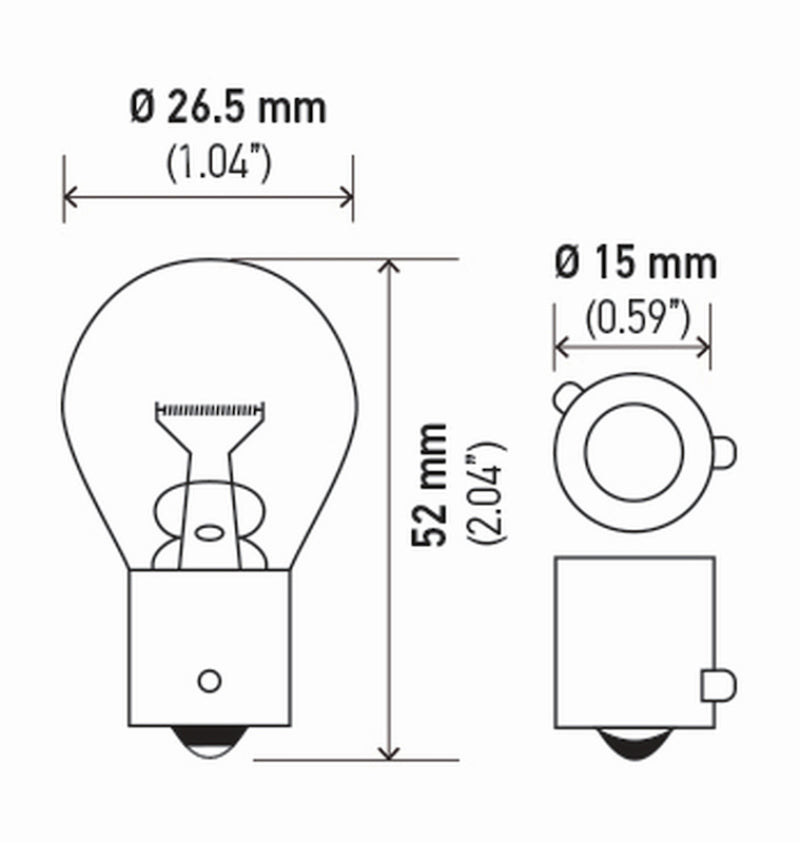 Hella Bulb 7507 12V 21W Bau15S S8 Namber (2) - GTR Auto