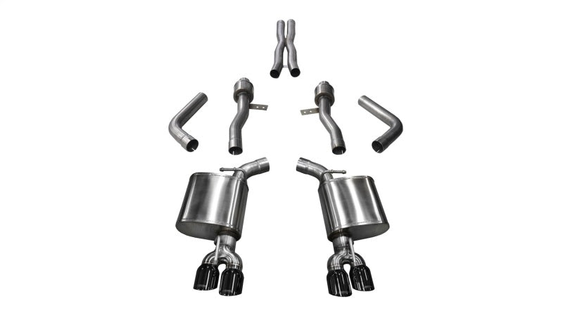 Corsa 2017-2023 Dodge Challenger 5.7L V8 Sport Cat-Back Dual Rear Exit w/3.5in Black Tips - GTR Auto