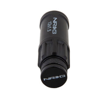 Load image into Gallery viewer, NRG 700 Series M12 X 1.5 Steel Lug Nut w/Dust Cap Cover Set 21 Pc w/Locks &amp; Lock Socket - Black LN-LS700BK-21