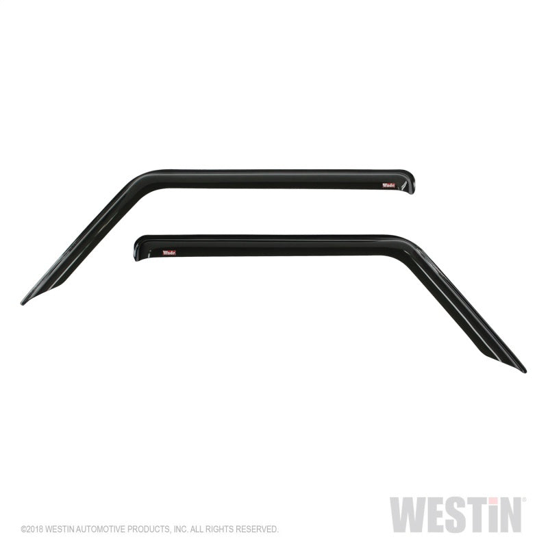 Westin 2018-2019 Jeep Wrangler JL Wade Slim Wind Deflector 2pc - Smoke - GTR Auto