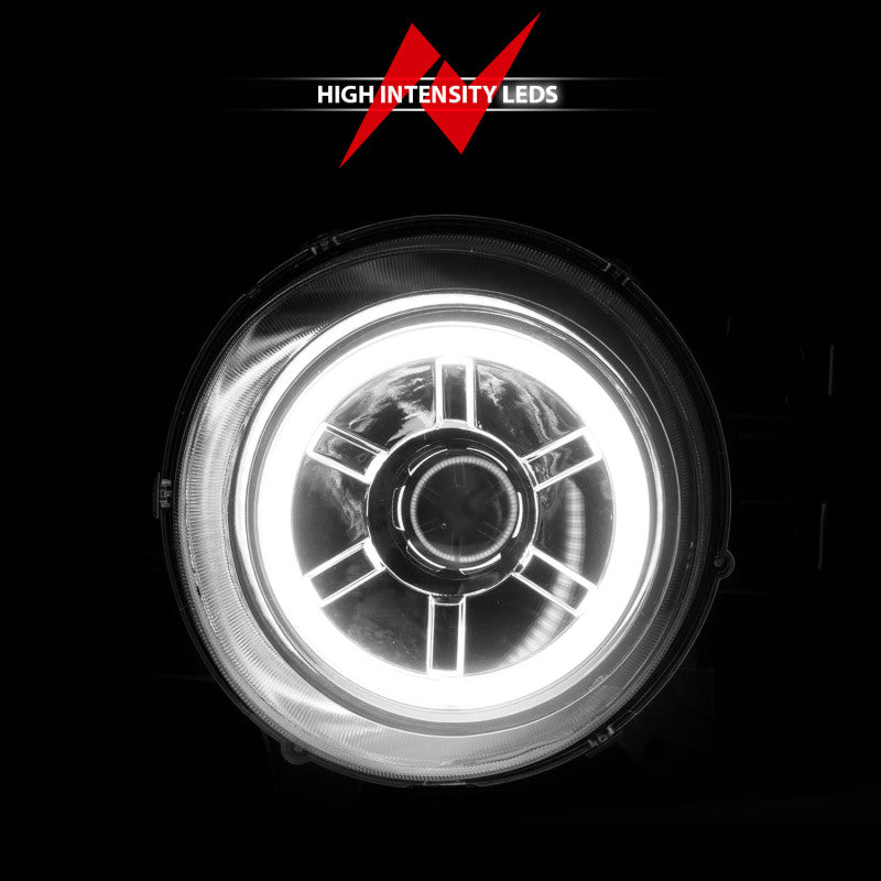 ANZO 2007-2013 Toyota Fj Cruiser Projector Headlights w/ Halo Chrome - GTR Auto
