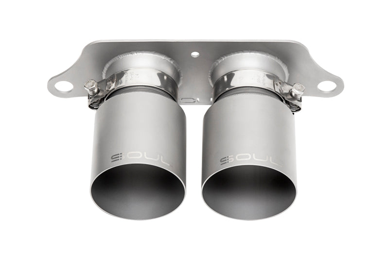 SOUL 14-19 Porsche 991.1 GT3 / GT3 RS Bolt-On Exhaust Tips - 4in Straight Cut Signature Satin Tips