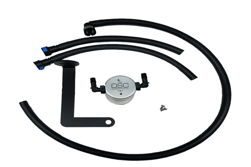 J&L 10-15 Chevrolet Camaro LS3 6.2L Passenger Side Oil Separator 3.0 - Clear Anodized - GTR Auto