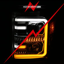 Load image into Gallery viewer, ANZO 11-16 Ford F-250/F-350/F-450 Projector Headlights w/ Plank Style Switchback Chrome w/Amber - GTR Auto