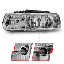 Load image into Gallery viewer, ANZO 1999-2002 Chevrolet Silverado 1500 Crystal Headlights Chrome - GTR Auto