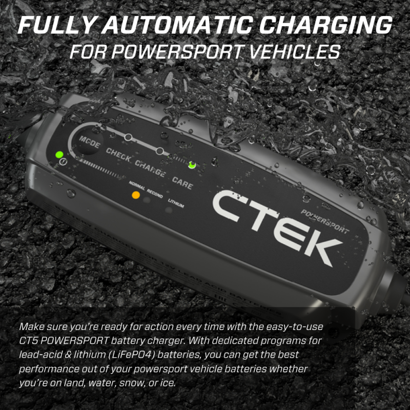 CTEK Battery Charger - CT5 Powersport - 2.3A - GTR Auto