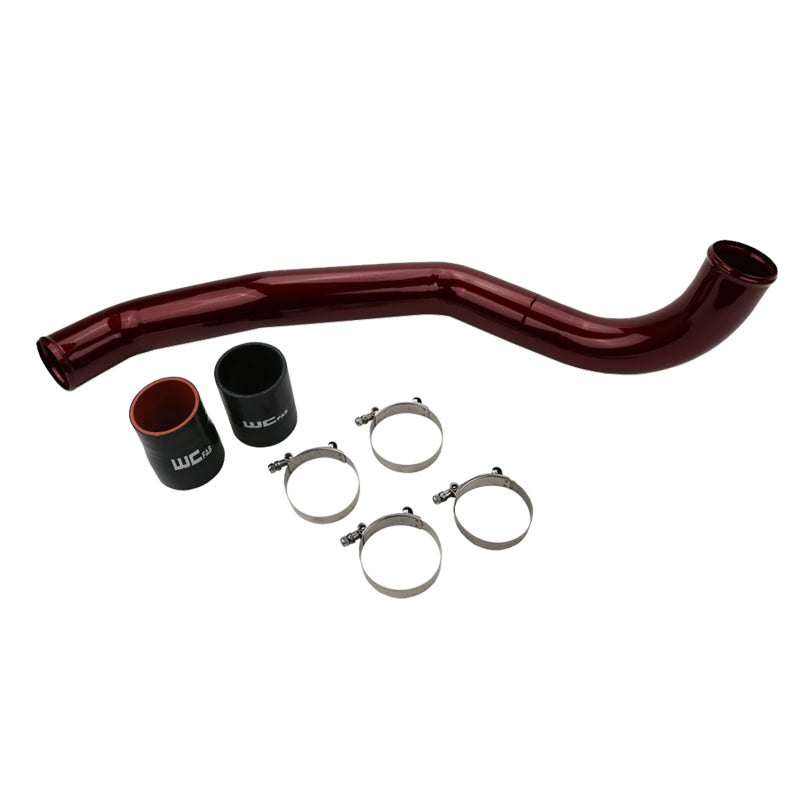 Wehrli 17-19 Chevrolet 6.6L L5P Duramax Driver Side 3in Intercooler Pipe - WCFab Red - GTR Auto