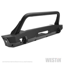 Load image into Gallery viewer, Westin 18-22 Jeep Wrangler JL / 20-22 Gladiator WJ2 Stubby Front Bumper w/Bull Bar - Tex. Blk - GTR Auto