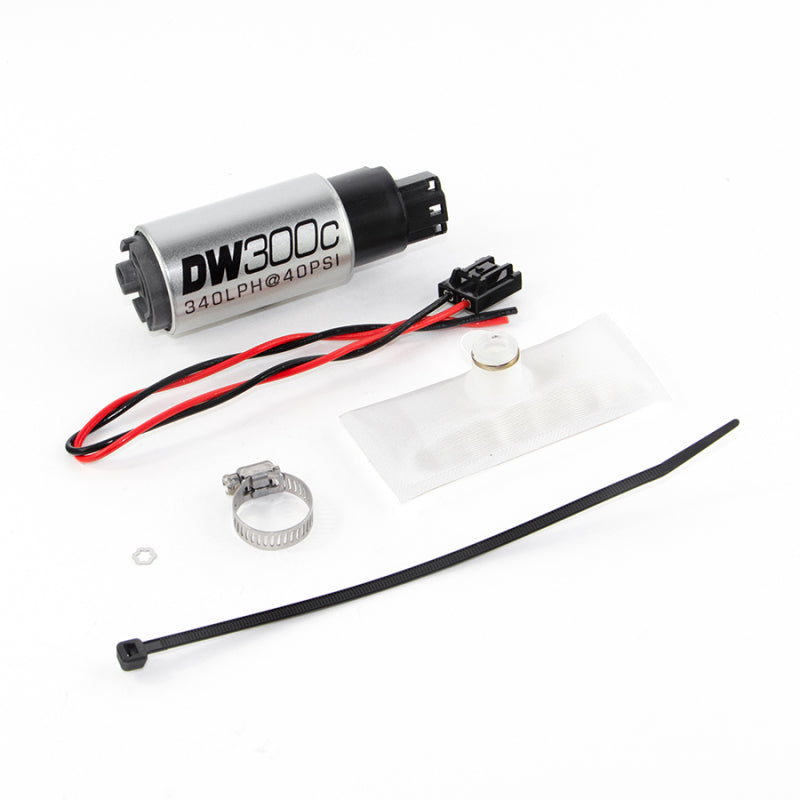 DeatschWerks 88-91 BMW 325i DW300C 340 LPH Compact Fuel Pump w/ Install Kit (w/o Mounting Clips) - GTR Auto