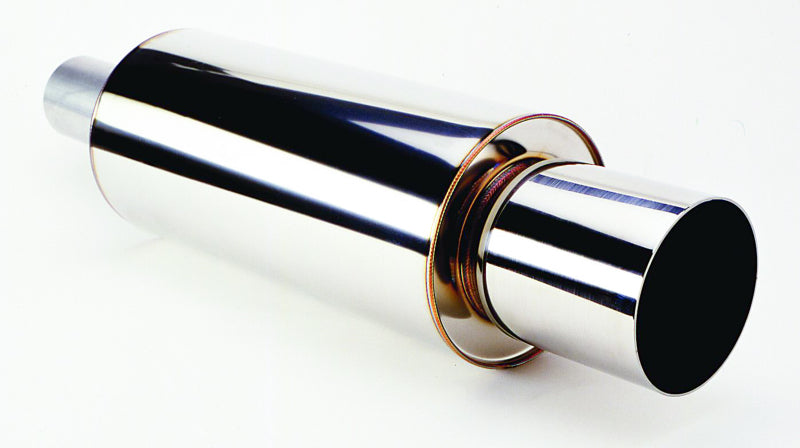 HKS Universal SS Hi-Power Muffler (120mm tip / 75mm piping) (SUS304 NO COATING) - GTR Auto