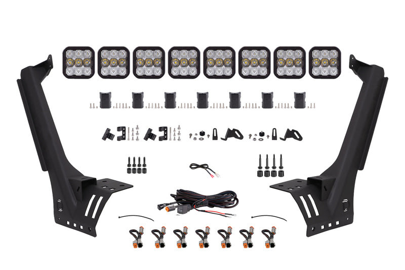 Diode Dynamics Jeep JL SS5 Sport CrossLink Windshield - White Combo Lightbar Kit - GTR Auto