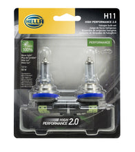 Load image into Gallery viewer, Hella H11 12V 55W PGJ19-2 HP2.0 Performance Halogen Bulb - Pair - GTR Auto