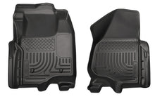 Load image into Gallery viewer, Husky Liners 12-15 Ford Super Duty Crew &amp; Extended Cab WeatherBeater Front Row Black Floor Liners - GTR Auto
