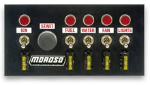 Load image into Gallery viewer, Moroso Toggle Switch Panel - Drag Race - 4in x 7.75in - Five On/Off Switches - GTR Auto
