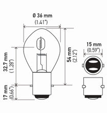 Load image into Gallery viewer, Hella Bulb 6235 12V 35/35W Ba20D B11 S2 Sb - GTR Auto