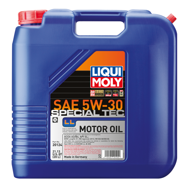 LIQUI MOLY 20L Special Tec LL Motor Oil SAE 5W30 - GTR Auto