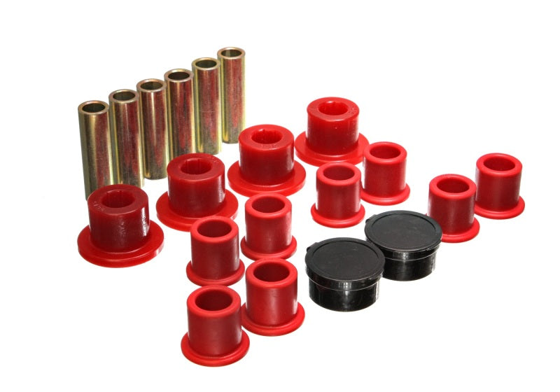 Energy Suspension 98-11 Ford Ranger Red Rear Leaf Spring Bushing Set - GTR Auto