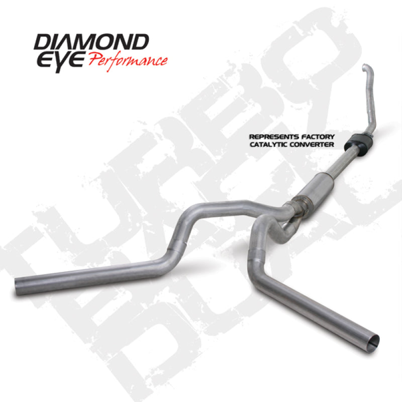 Diamond Eye KIT 4in Turbo Back DUAL AL: 94-97 FORD 7.3L F250/F350 PWRSTROKE NFS W/ CARB EQUIV STDS - GTR Auto