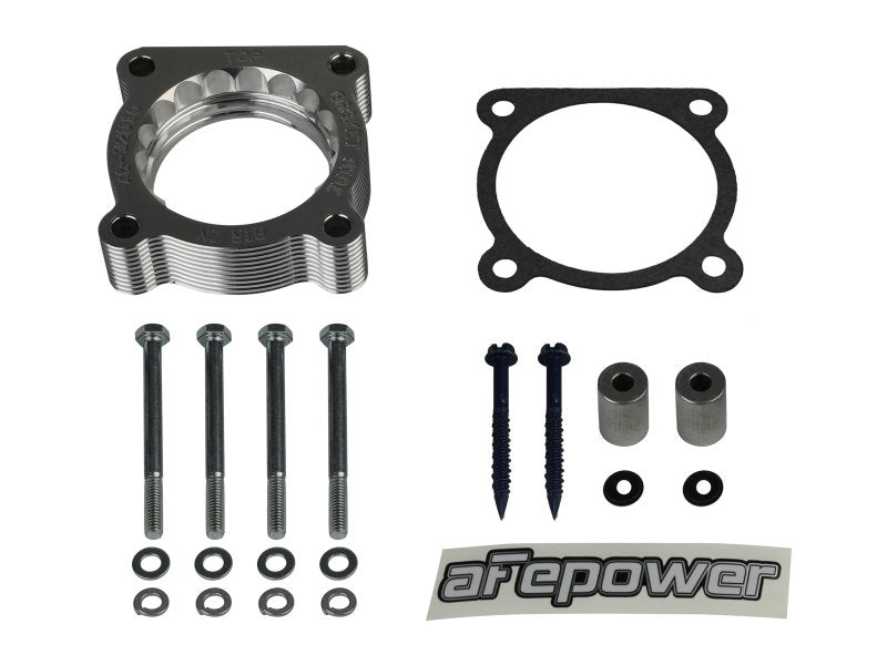 aFe 07-12 Dodge 1500 / 07-12 Dodge Dakota V6 3.7L Silver Bullet Throttle Body Spacer - Silver - GTR Auto