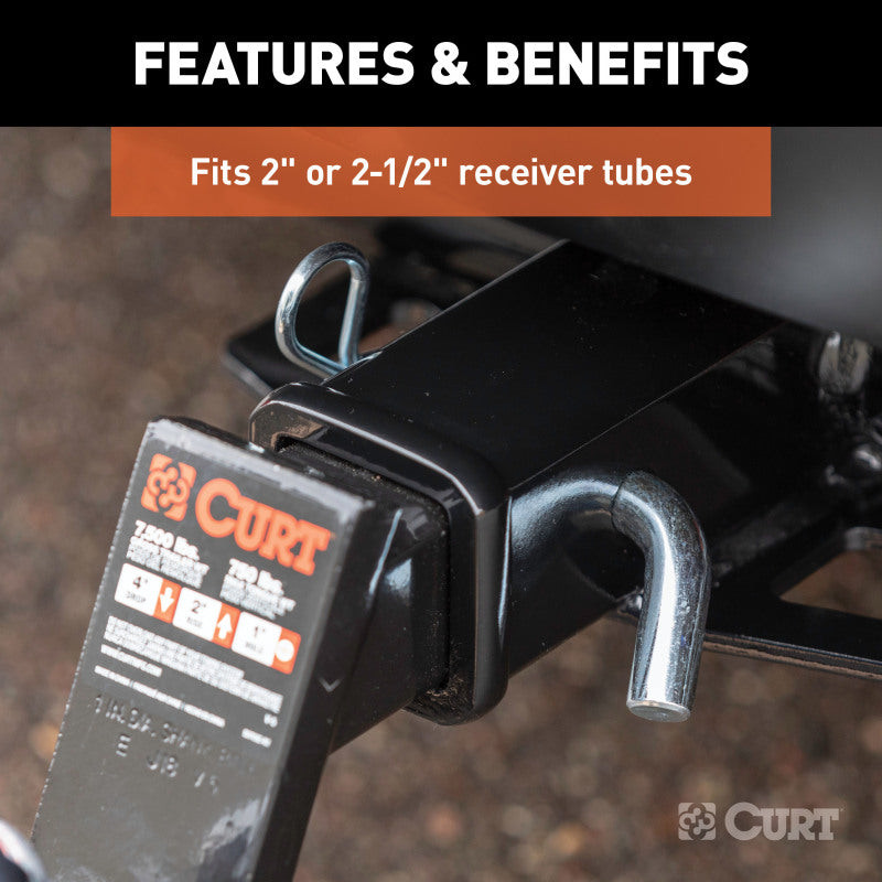Curt 5/8in Hitch Pin (2in or 2-1/2in Receiver Zinc Packaged)