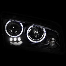 Load image into Gallery viewer, ANZO 2006-2010 Dodge Charger Projector Headlights w/ Halo Black - GTR Auto