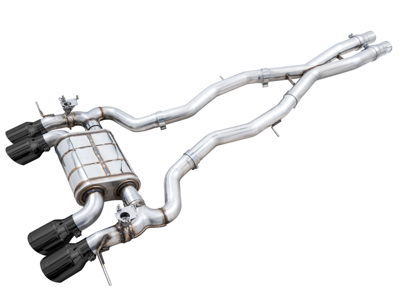 AWE SwitchPath Catback Exhaust for BMW G8X M3/M4 - Diamond Black Tips - GTR Auto