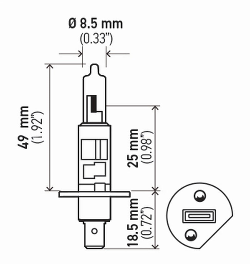 Hella Bulb H1 12V 55W P145S T25 Sb - GTR Auto