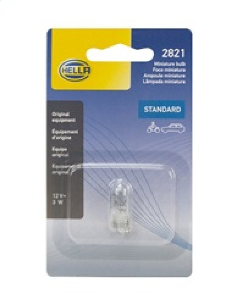 Hella Bulb 2821 12V 3W W2.1x9.5d T3.25 E1 SB - GTR Auto