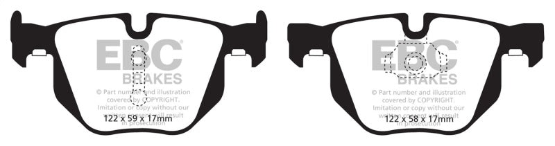 EBC 10-14 BMW X5 3.0 Turbo (35) Redstuff Rear Brake Pads - GTR Auto