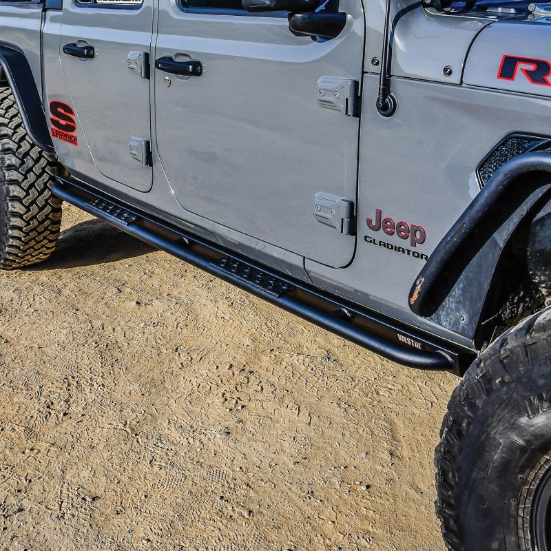 Westin 20-23 Jeep Gladiator Rock Slider - Textured Black - GTR Auto