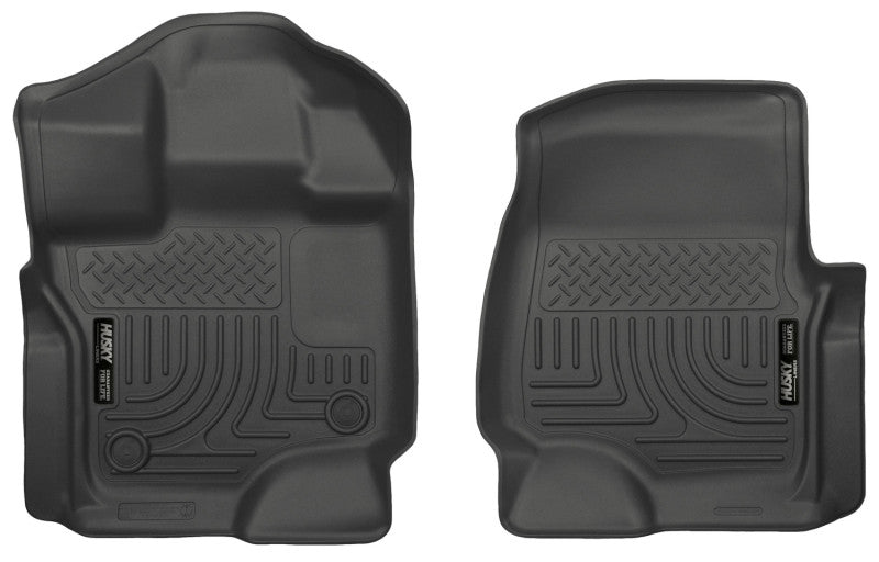 Husky Liners 15-23 Ford F-150 Super/Super Crew Cab WeatherBeater Black Front Floor Liners - GTR Auto