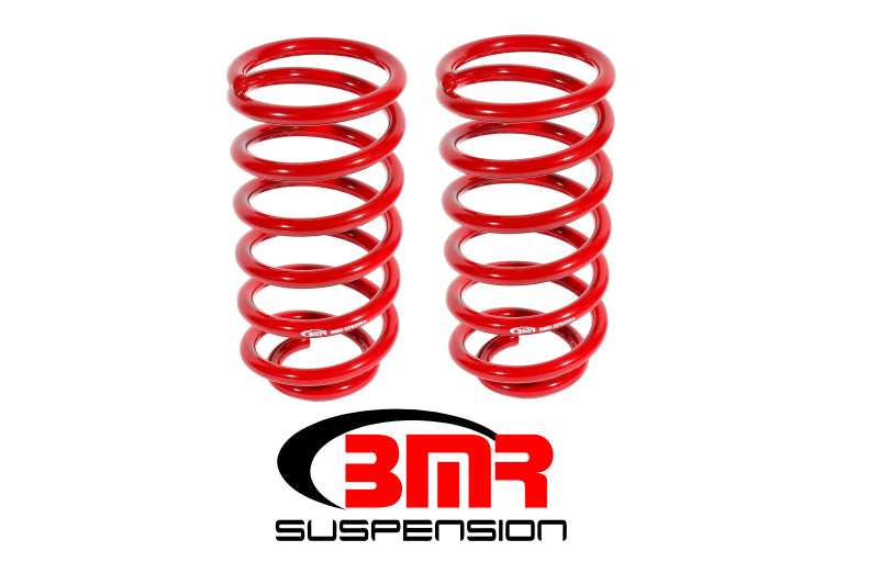 BMR 79-04 Ford Mustang (Ex. 99-04 Mustang Cobras w/ IRS) 1in Drop Rear Lowering Springs - Red - GTR Auto