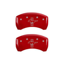 Load image into Gallery viewer, MGP Rear set 2 Caliper Covers Engraved Rear GT500 Shelby &amp; Cobra Red finish silver ch - GTR Auto