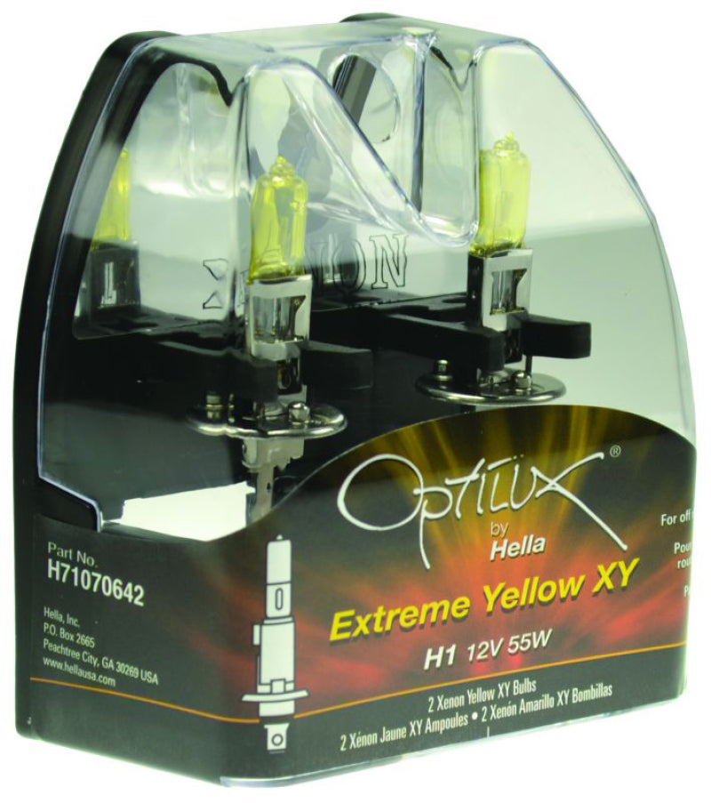 Hella Optilux H1 12V/55W XY Yellow Bulb - GTR Auto