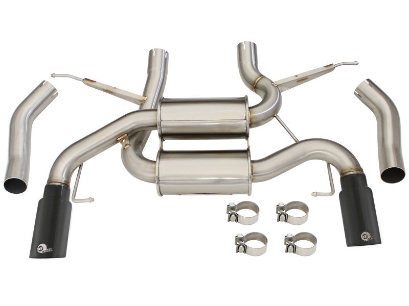 aFe MACHForce XP 2.5in Axle Back Stainless Exhaust w/ Black Tips 07-13 BMW 335i 3.0L L6 (E90/92) N55 - GTR Auto