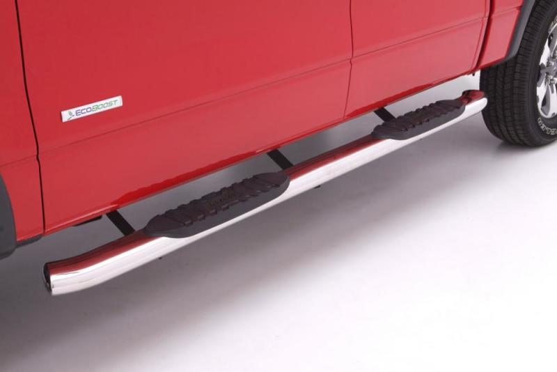 Lund 2019 Ram 1500 Crew Cab Pickup 5in. Curved Oval SS Nerf Bars - Polished Stainless - GTR Auto