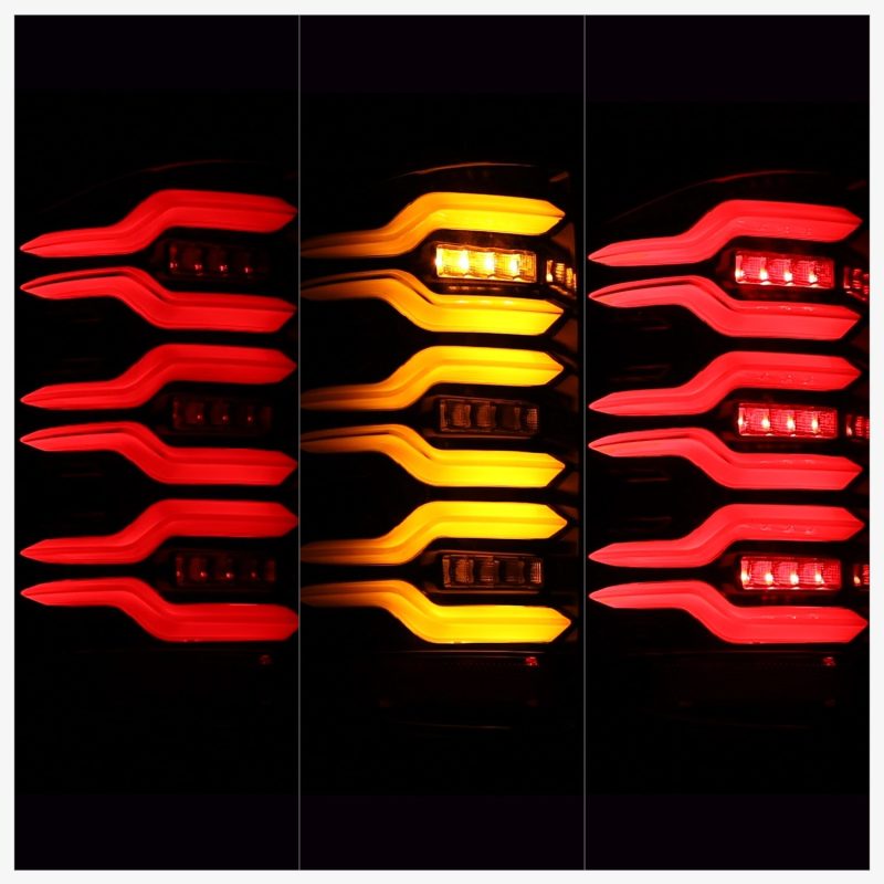 AlphaRex 14-18 Chevy Silverado 1500 Luxx-Series LED Tail Lights Alpha-Black w/Activ Light/Seq Signal - GTR Auto