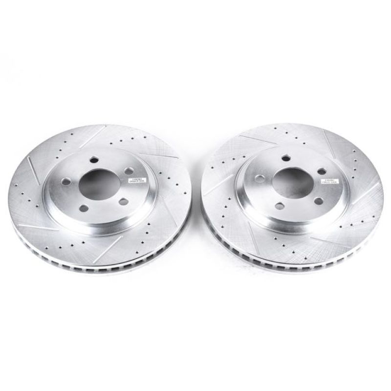 Power Stop 05-14 Ford Mustang Front Evolution Drilled & Slotted Rotors - Pair - GTR Auto