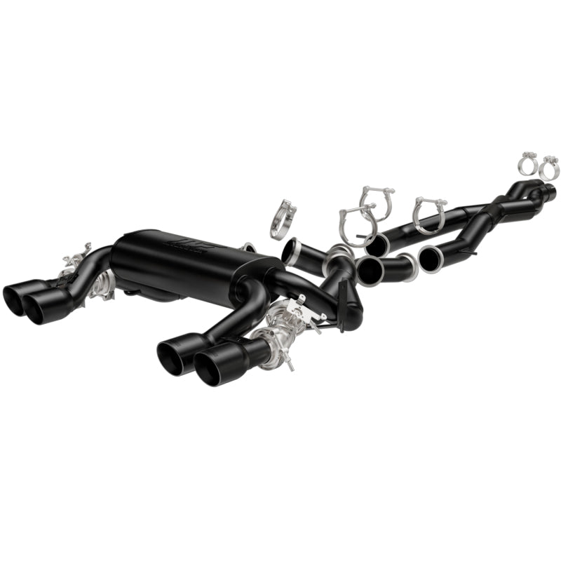 MagnaFlow 15 BMW M3/M4 L6 3.0L SS Cat-Back Perf. Sport Quad Split Rear Exit Exht - 3.5in Black Tips - GTR Auto