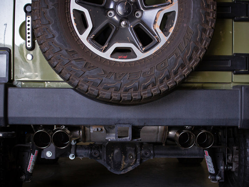 aFe Rebel Series 2.5in 409 SS Axle-Back Exhaust System Black 07-18 Jeep Wrangler (JK) V6-3.6L/3.8L - GTR Auto
