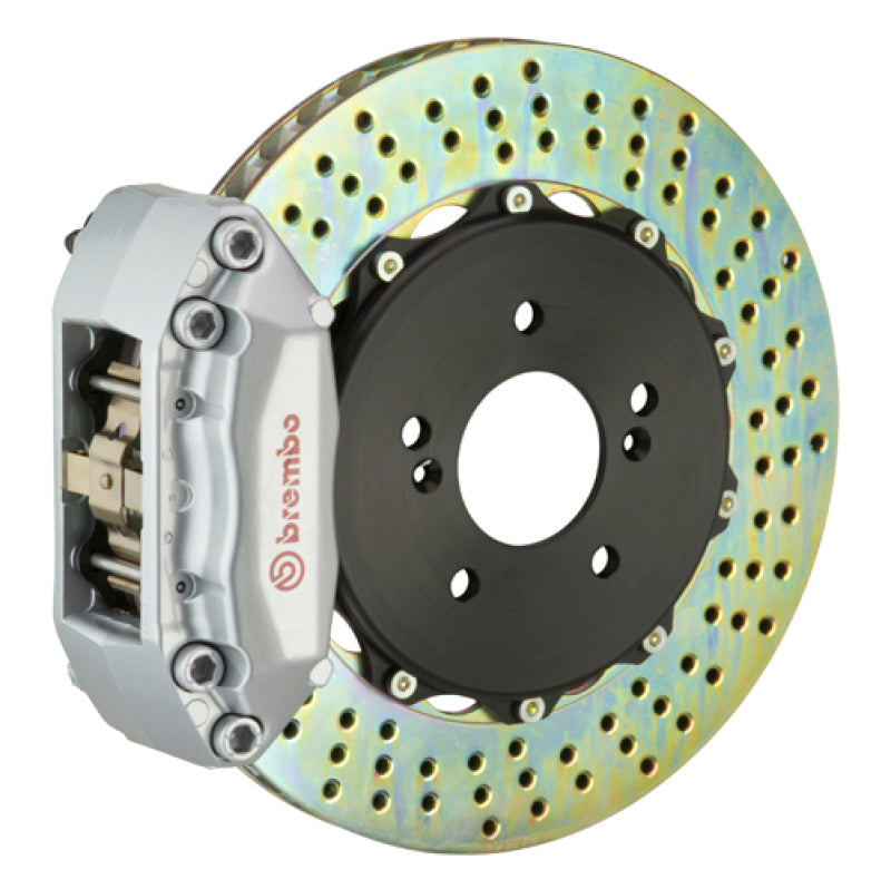 Brembo 08-14 C-Class (Excl 4MATIC/AMG) Rr GT BBK 4Pis Cast 2pc 328x28 2pc Rotor Drilled-Black 2C1.6012A1