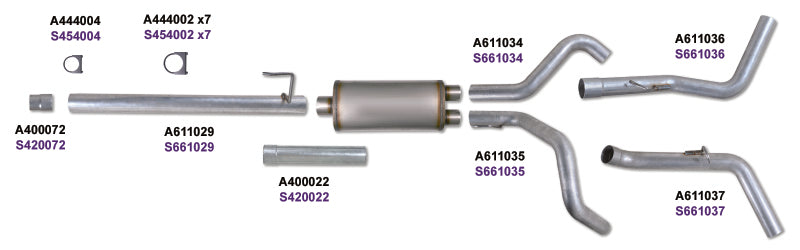 Diamond Eye KIT 3in Catback DUAL GAS AL FORD 5.4L F150 04-08 - GTR Auto
