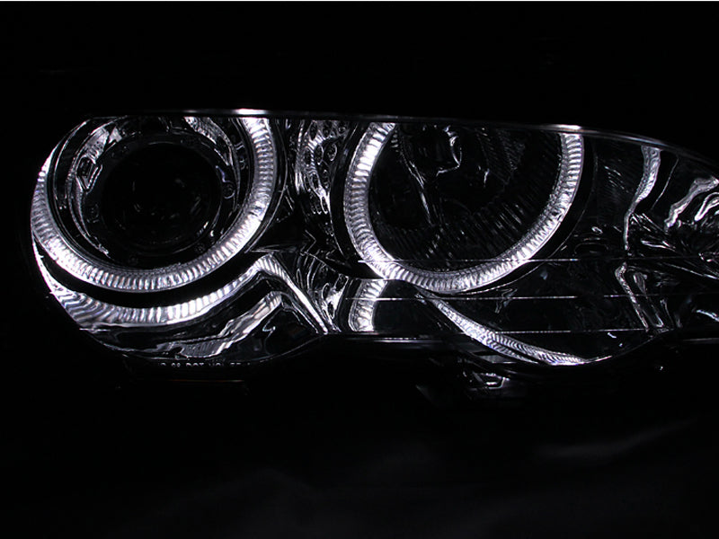 ANZO 2000-2003 BMW 3 Series E46 Projector Headlights w/ Halo Chrome - GTR Auto