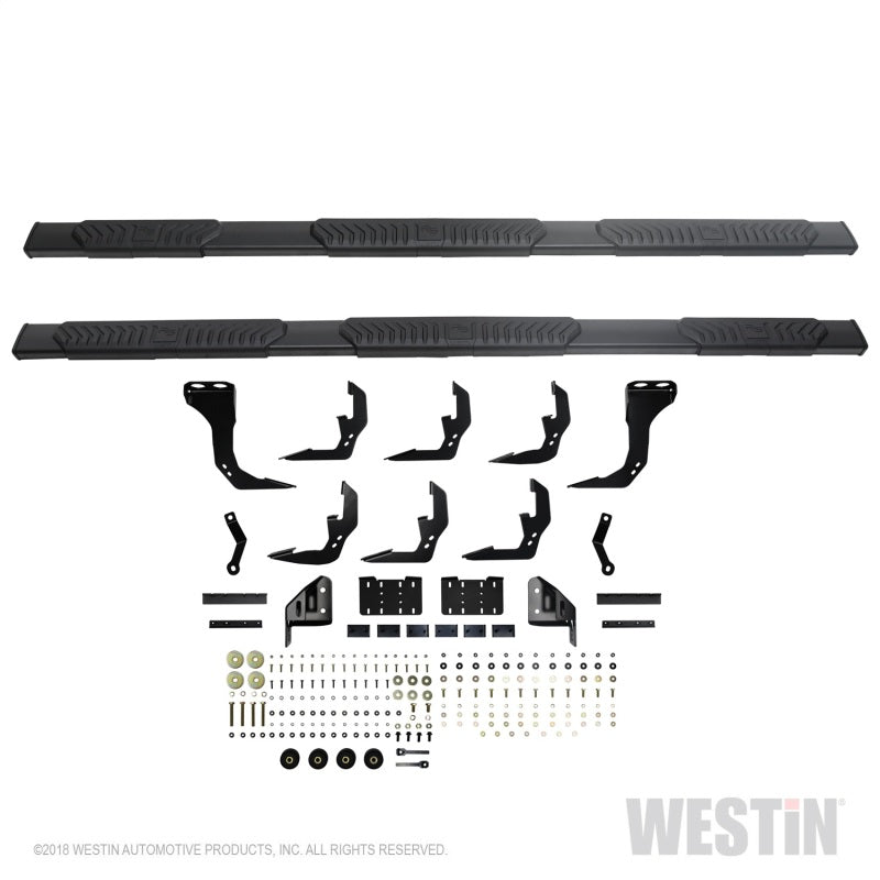 Westin 2019 Chevrolet Silverado/Sierra 1500 Crew Cab (6.5ft) R5 Modular Nerf Step Bars - Black - GTR Auto