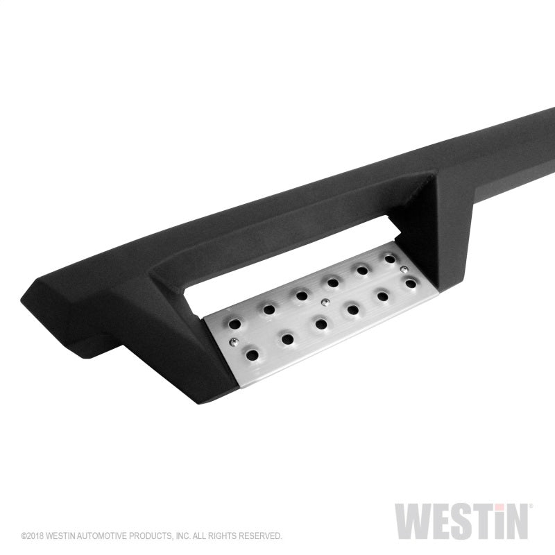 Westin 14-18 Chevrolet Silverado 1500 DC 6.5ft Bed HDX Stainless Drop W2W Nerf Step Bars - Tex. Blk - GTR Auto