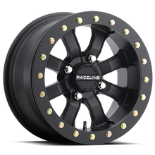 Load image into Gallery viewer, Raceline A71B Mamba 14x10in / 4x156 BP / 5+5 0mm Offset / 132.5mm Bore - Satin Black Beadlock Wheel