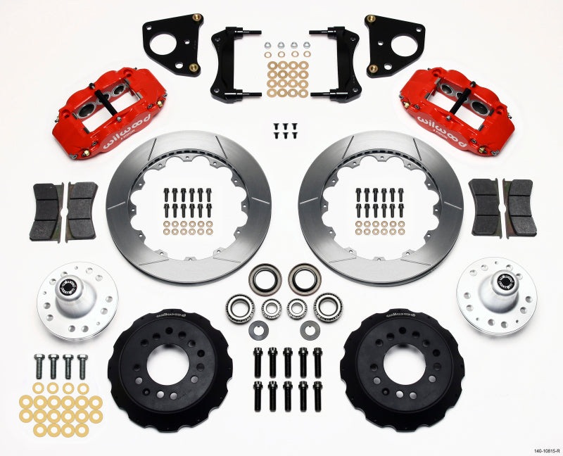 Wilwood Narrow Superlite 6R Front Hub Kit 12.88in Red 62-72 CDP B & E Body-Drum - GTR Auto