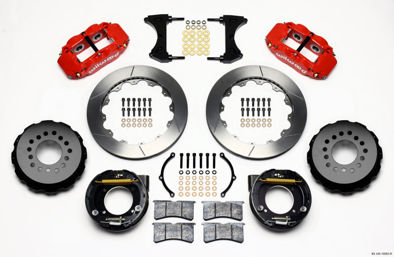 Wilwood Narrow Superlite 4R Rear P-Brk Kit 12.88in Red Chevy C-10 2.42 Offset 5-lug - GTR Auto